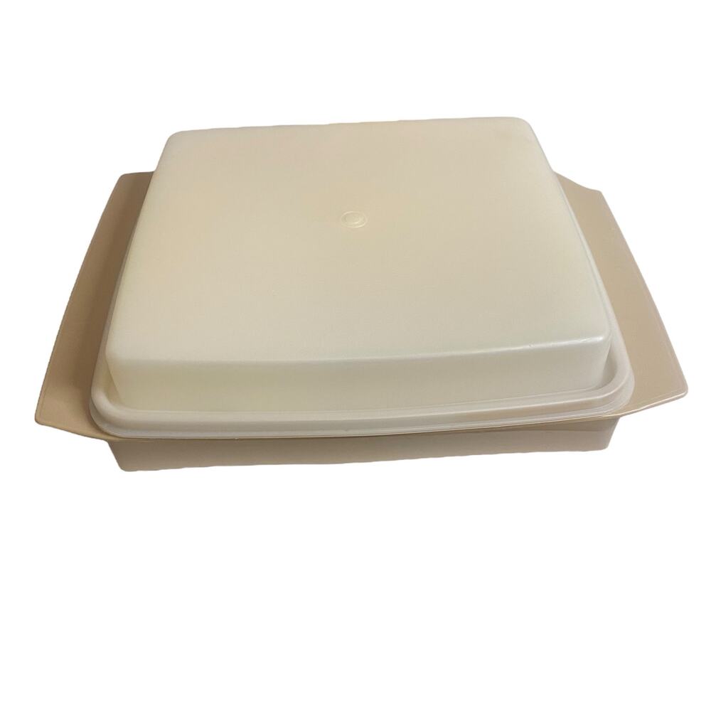 Vintage 70's Tupperwear  Beige Container for Deviled Eggs with ONE egg insert